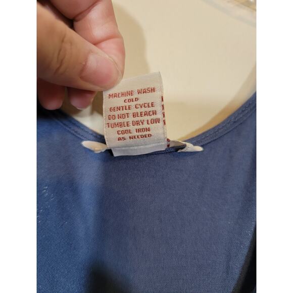 Sundance Women's Faux Wrap Maxi Dress Jersey Knit Ruffle Detail Blue Size Small - Picture 4 of 7